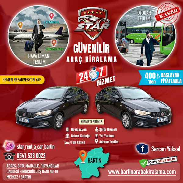Bartın Oto Kiralama - Öztürk Araç Kiralama | En Uygun Araçlar